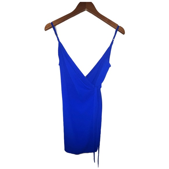 SHOW ME YOUR MUMU | 💙 Say Jay Wrap Mini Dress in EUC! | Royal Blue | XS - Picture 3 of 5